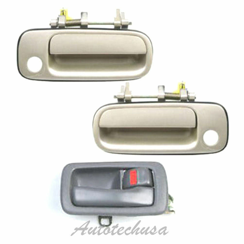 92-96 For Camry door handle 2 Front Outside Beige 4M9 & 1 Interior Gray DS402