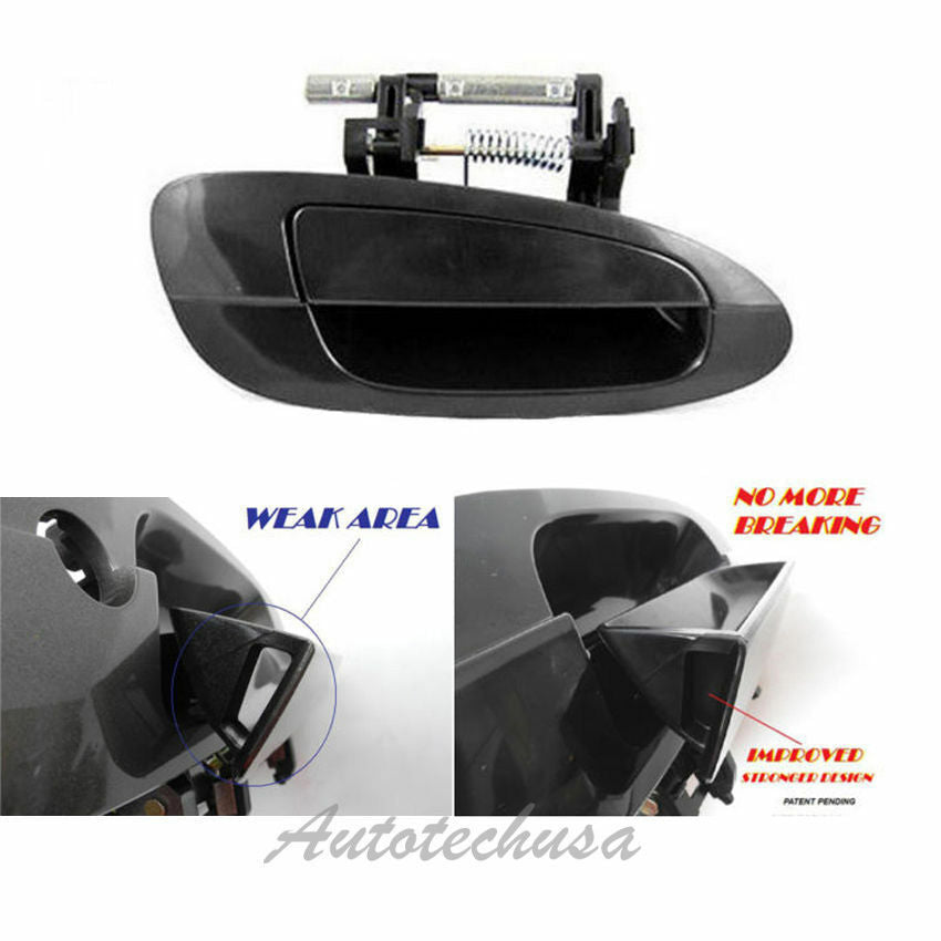 Front Left Outside Door Handle DN10001 For 02-06 Nissan Altima Smooth Black