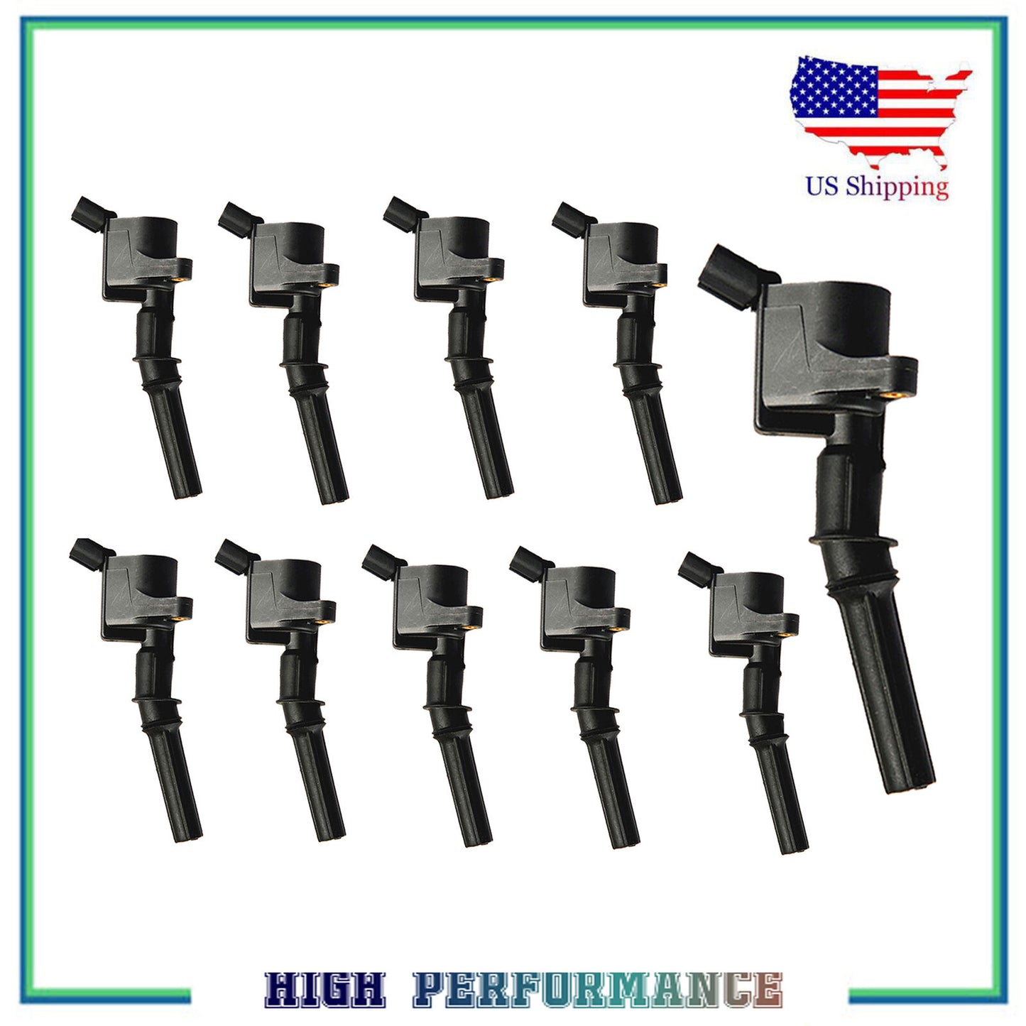 Neuf Allumage Bobine Pour Set 10PCS Ford Mercury Lincoln FD503 DG508 4.6L 5.4L