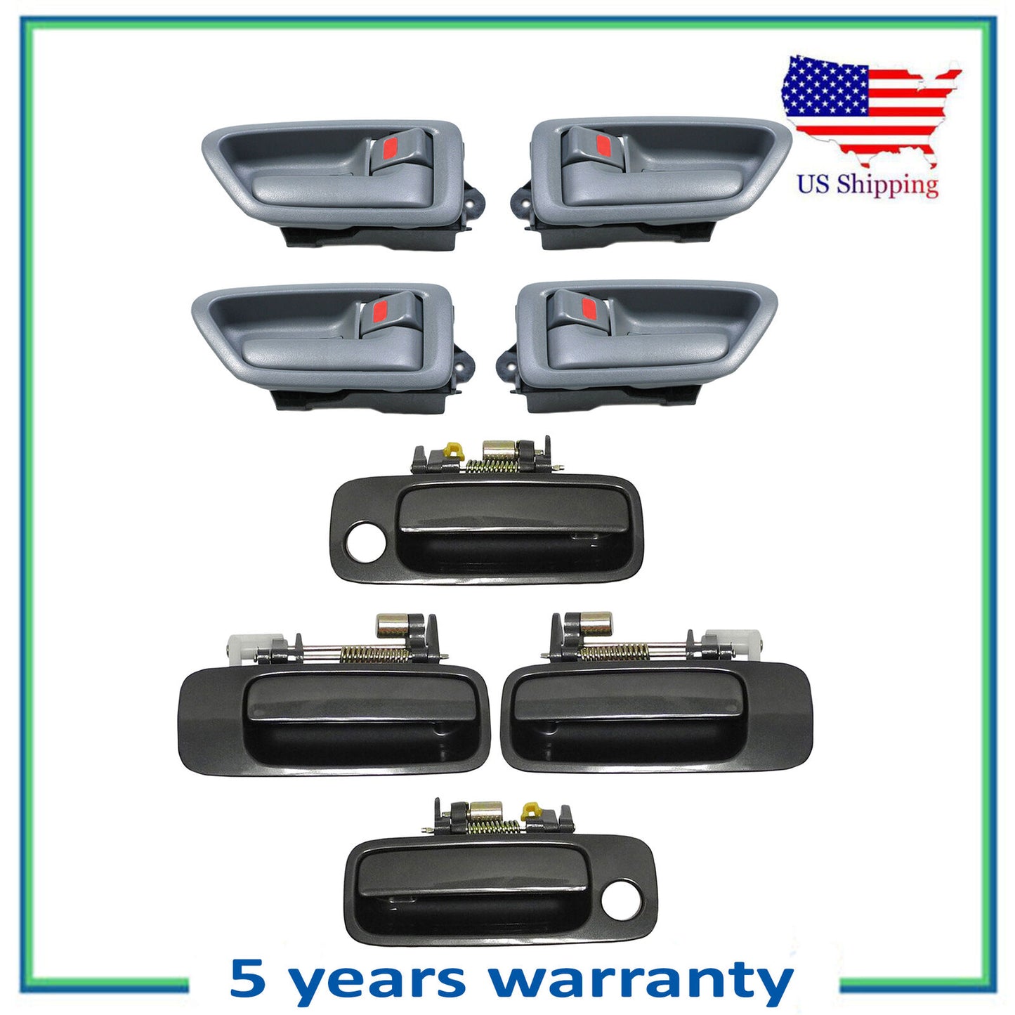 97-01 Para Toyota Camry 4 Gris Interior / 930 Exterior Puerta Mango Juego DH75