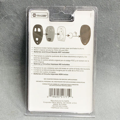 NAPA-SOLUTIONS Keyless Remote Case 730-6817 For Buick Chevrolet Pontiac Saturn