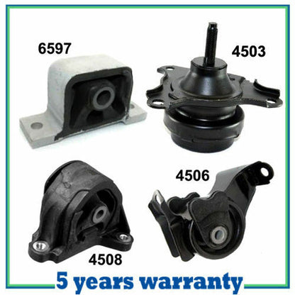 Engine Motor & Trans. Mount M1082 02-06 For Acura RSX 2.0L 4503 4506 4508 6597