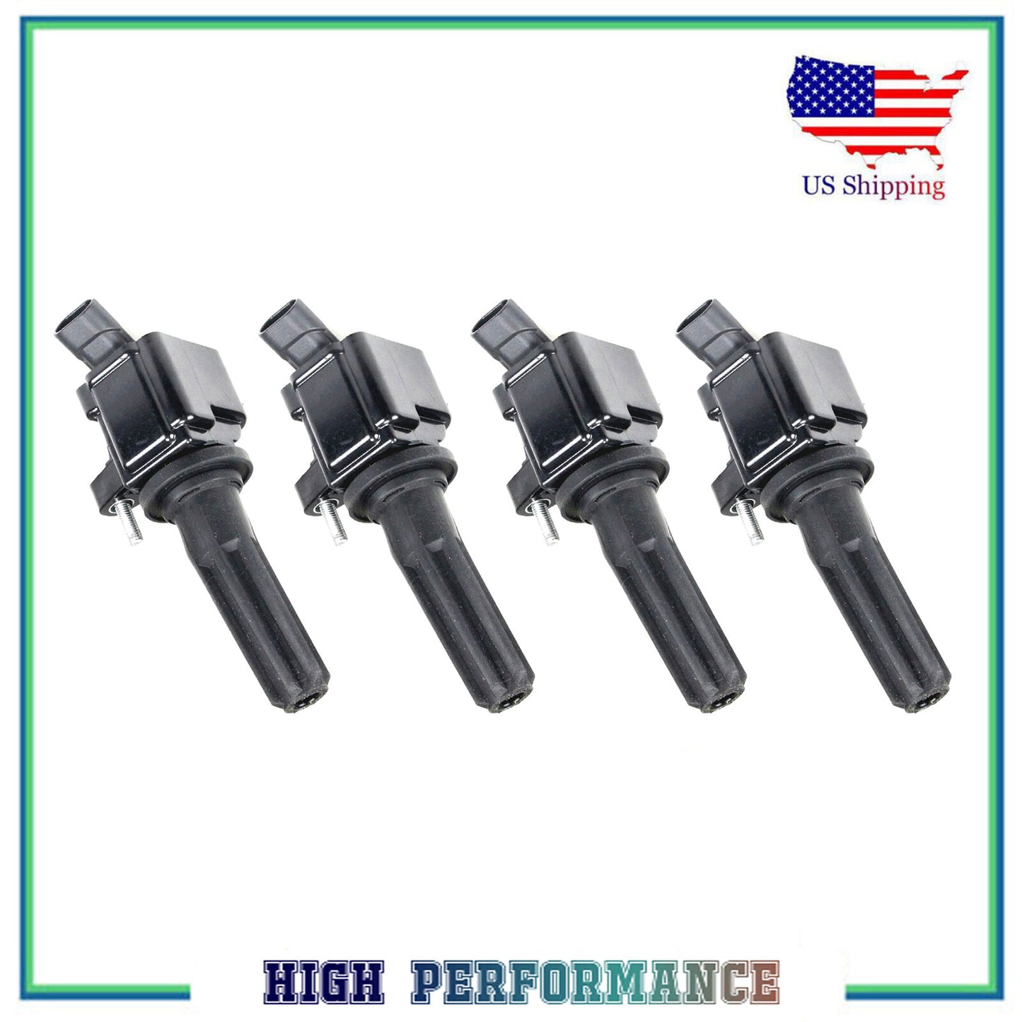 4 PCS Ignition Coil For UF497 Chevrolet GMC Hummer Isuzu Saab Buick 3.7 2.9L