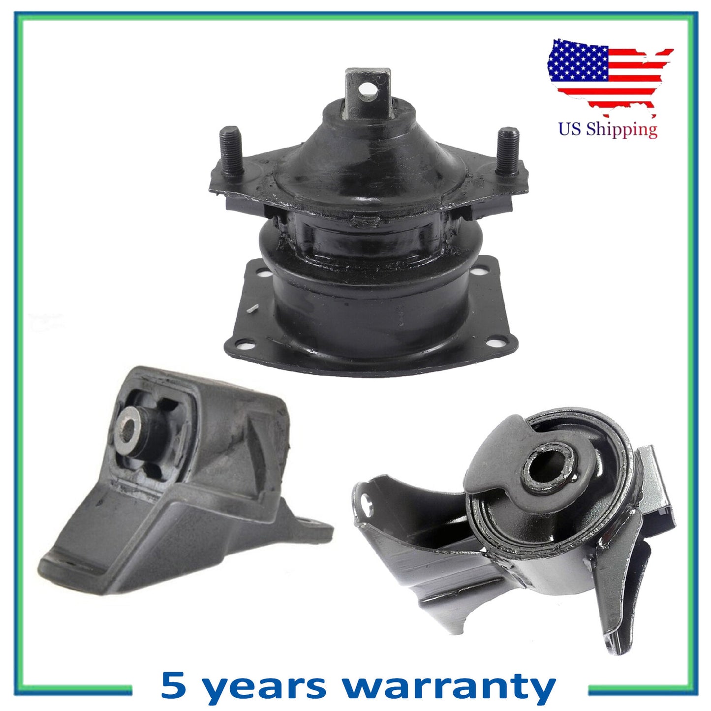 Juego 3PCS Frente, Derecho Motor & Auto Trans Montaje Para 10-13 Acura MDX 3.7L