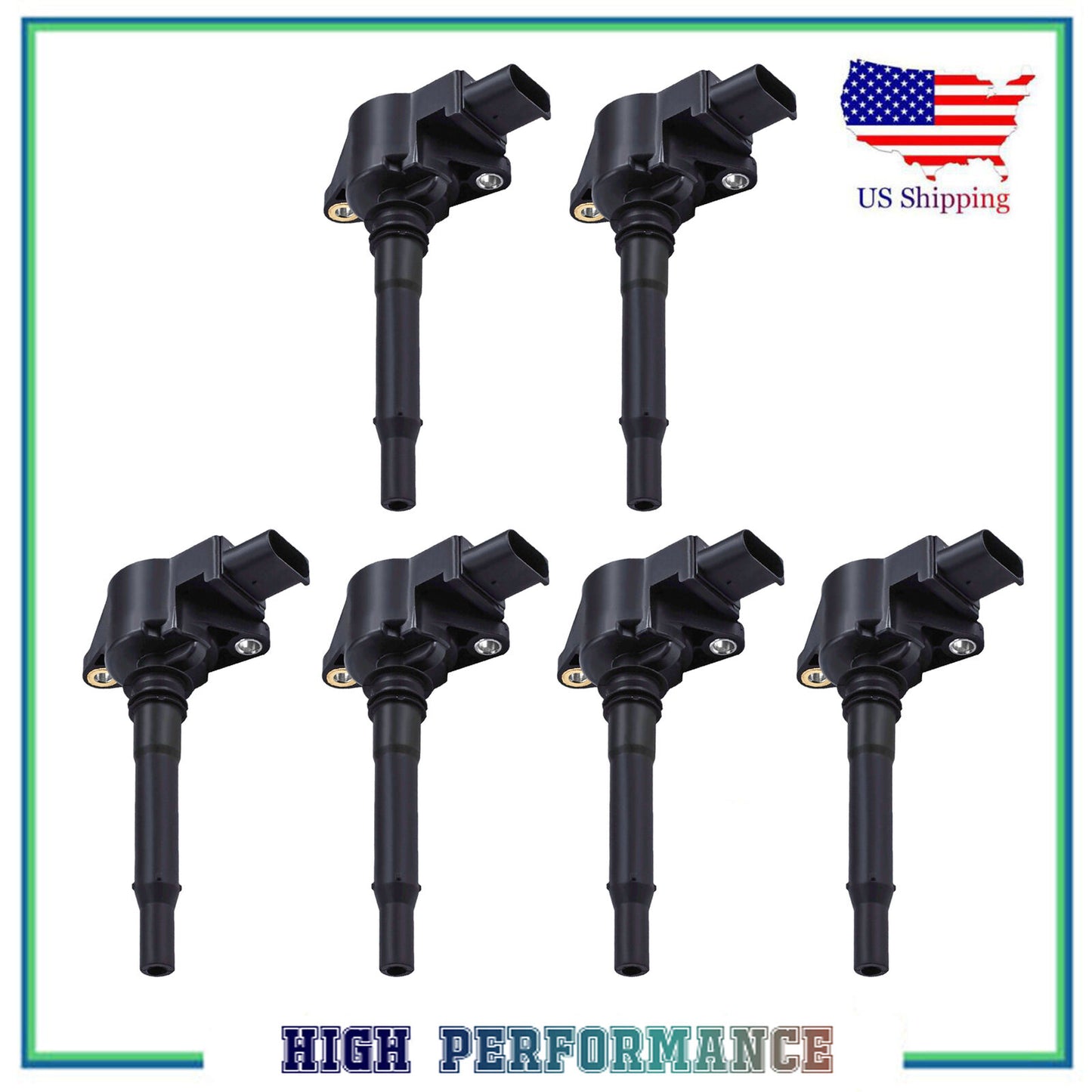 6PCS Ignition Coil For UF609 E1109 C1522 Mercedes R63 C63 E63 CLK63 S63 AMG 6.3L