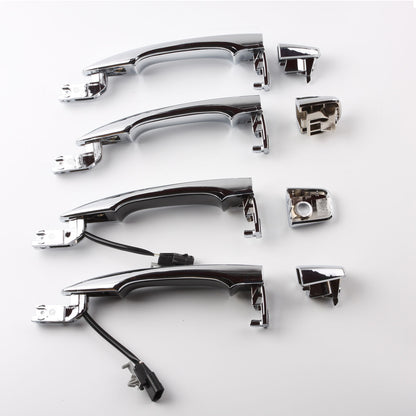 Set 4 Pcs Chrome Exterior Outside Door Handle New For Nissan Altima Pathfinder