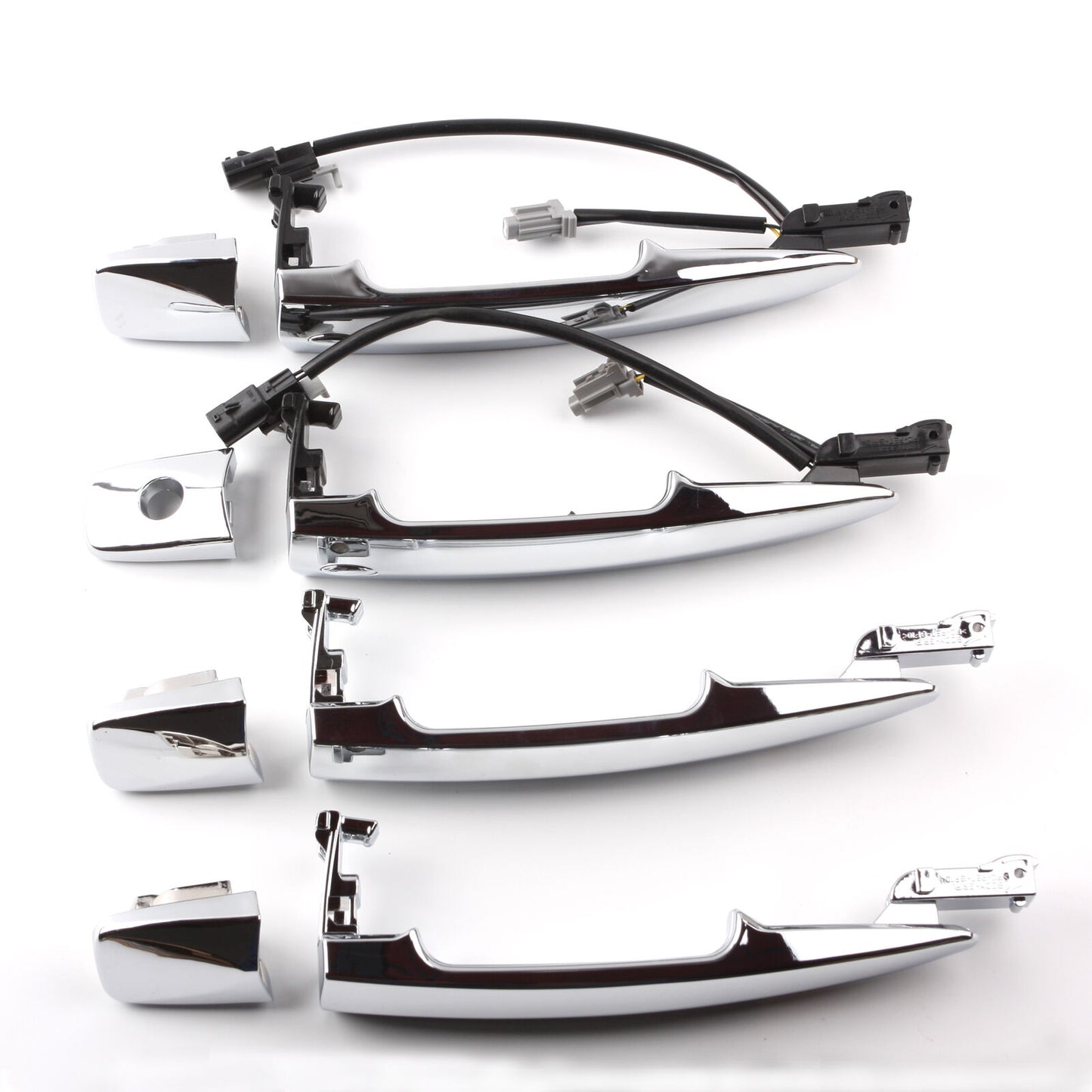 Set 4 Pcs Exterior Outside Door Handle Chrome New For Murano Leaf Maxima Sentra