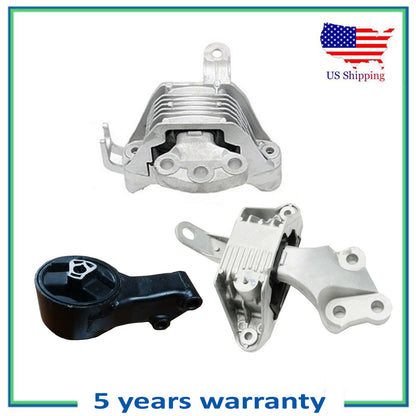 3PCS Frente Motor & Trans Montaje para Auto para 2012-2017 Chevrolet Cruze 1.4