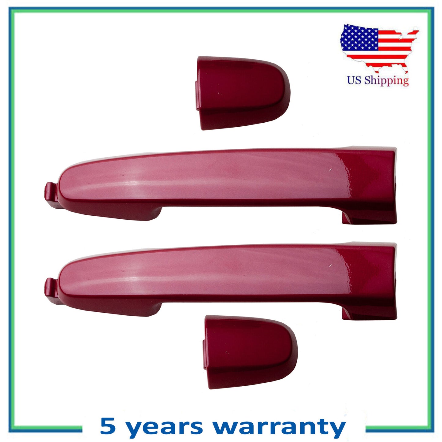 Rear Left & Right Set Outside Door Handle For Toyota Camry Corolla RAV4 3R3 Red