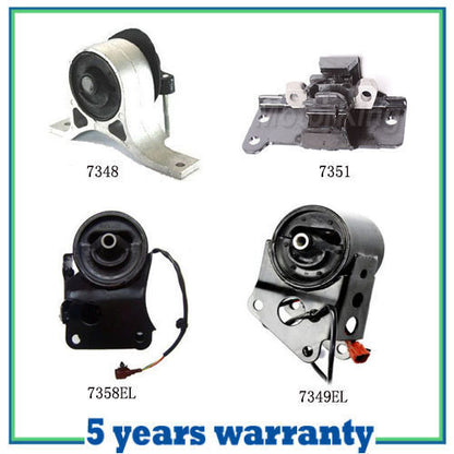 For 2004-2006 Nissan Maxima 3.5L Auto w/ Sensor Engine Trans Mount Set 4 M008