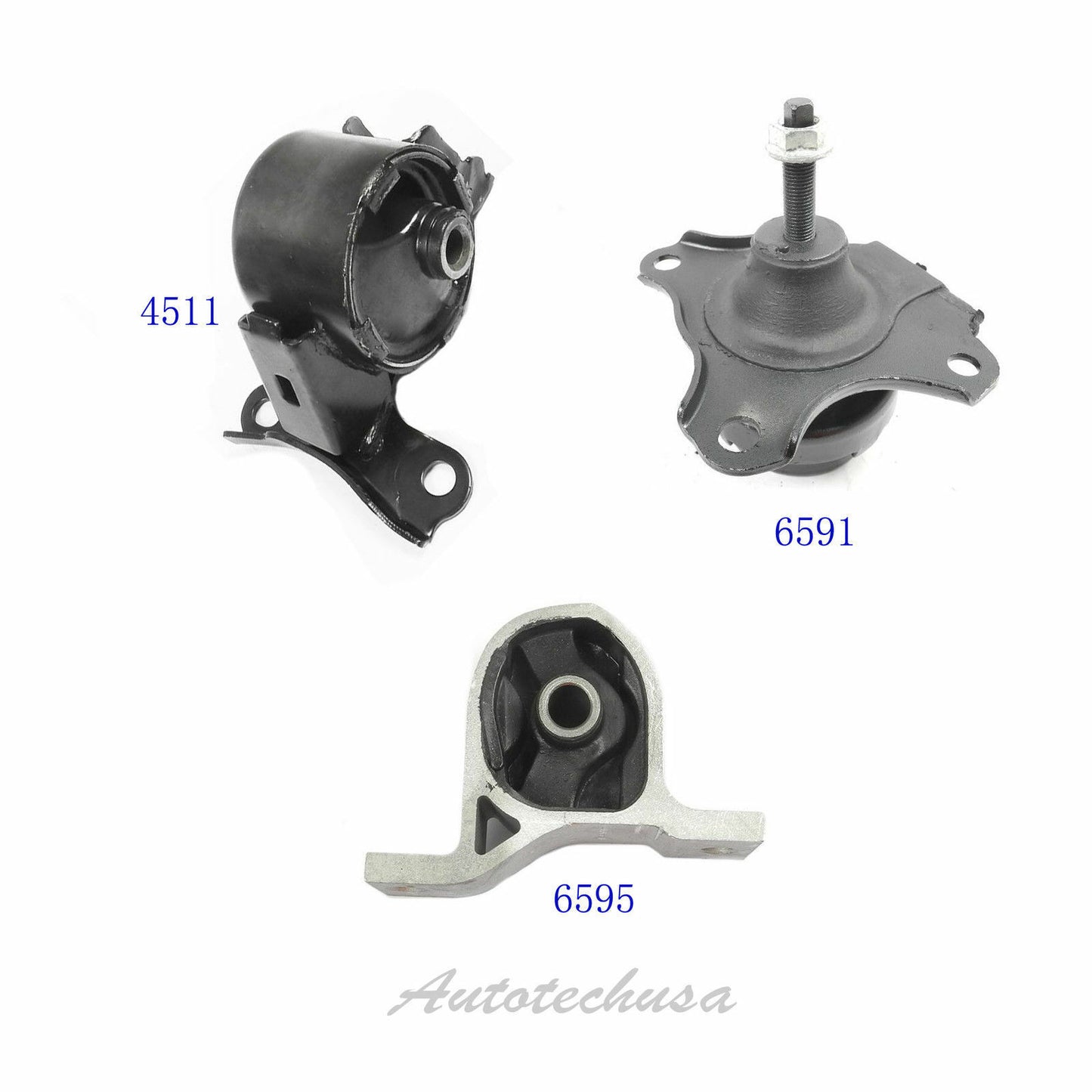 Engine Motor & Trans Mount Auto M1319 For Civic Acura EL 1.7L Set 4511 6591 6595