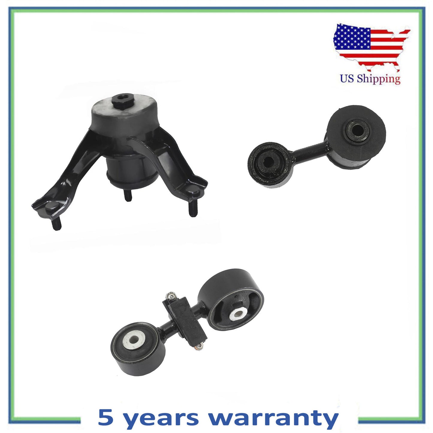 Set 3PCS Japan Built Torq Strut & Manual Trans Mount For 02-06 Toyota Camry 2.4