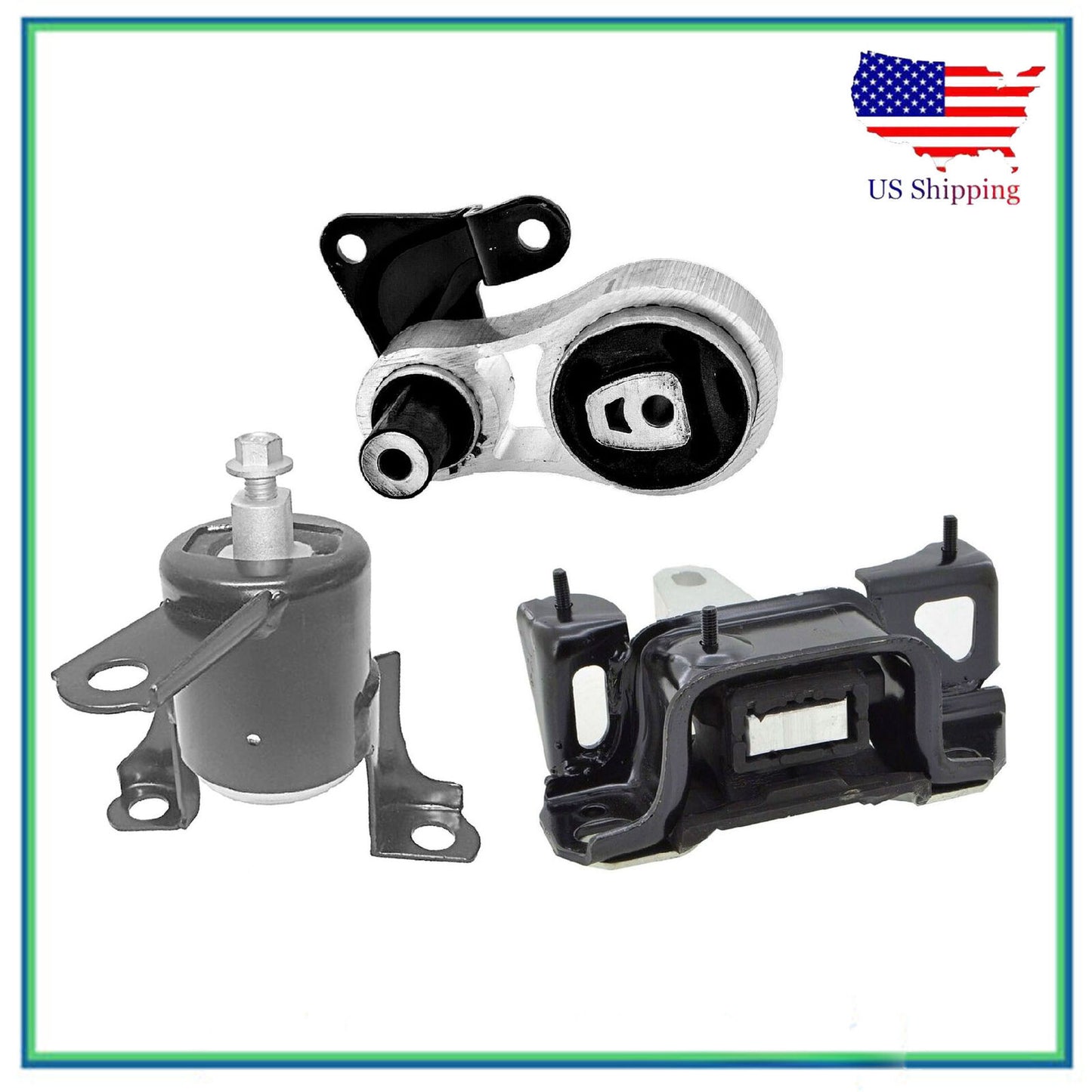 Set 3PCS Engine Motor & Transmission Mount For 2014-2019 Ford Fiesta 1.0 1.6L