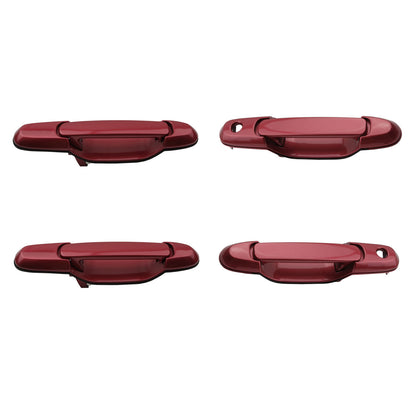 Set 4PCS Fuori Porta Manico Per 1998-2003 Toyota Sienna Nappa Bordeaux Perla 3M6