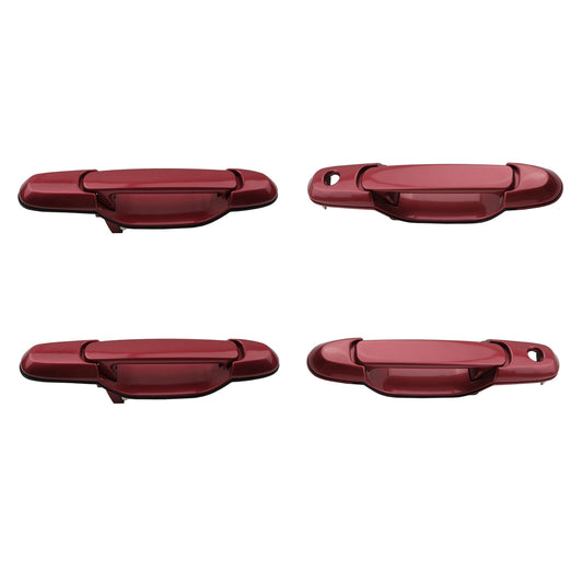 Set 4PCS Fuori Porta Manico Per 1998-2003 Toyota Sienna Nappa Bordeaux Perla 3M6