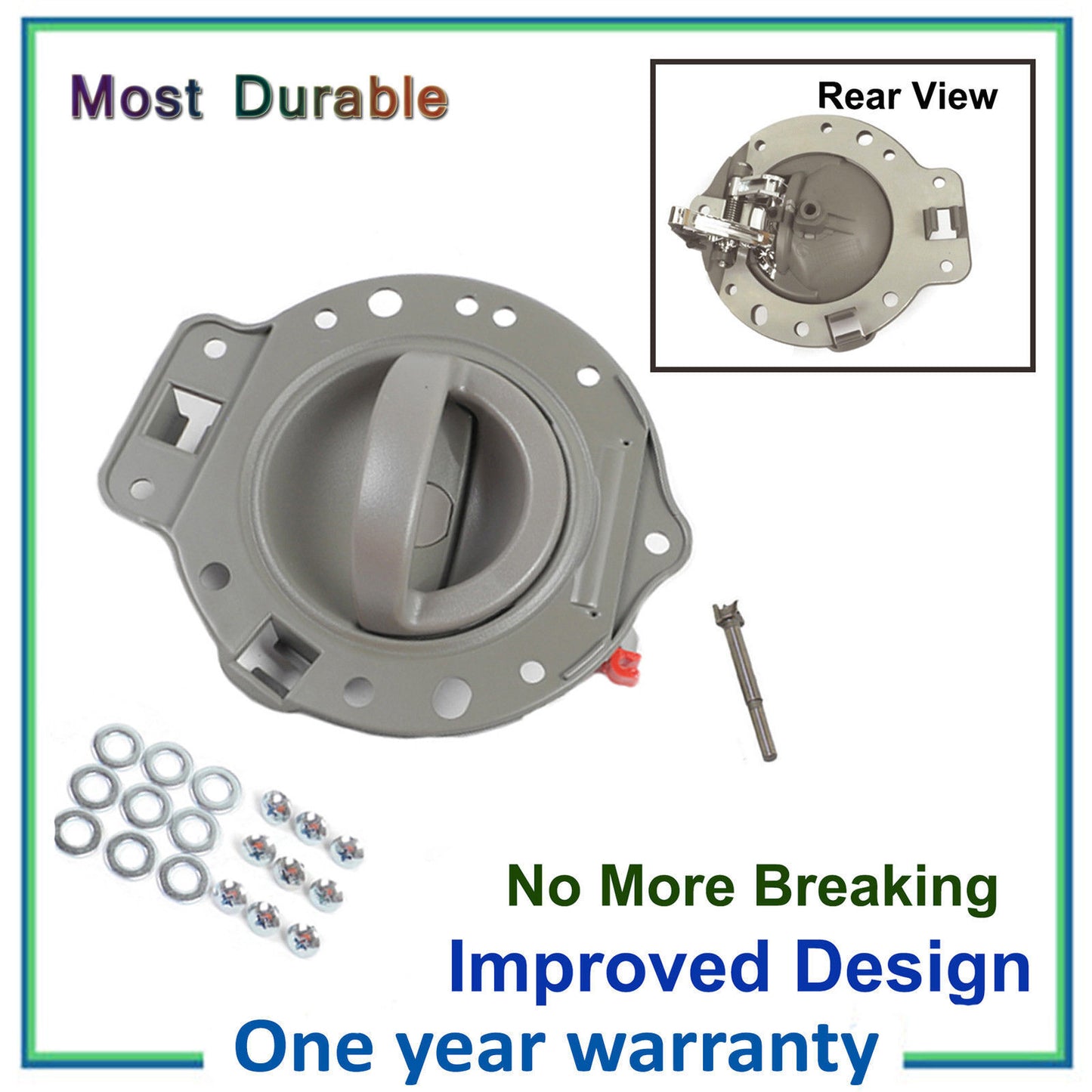 Avant Droit Intérieur Porte Poignée CR2823G2NS Pour 06-10 Jeep Commande Gris Vis