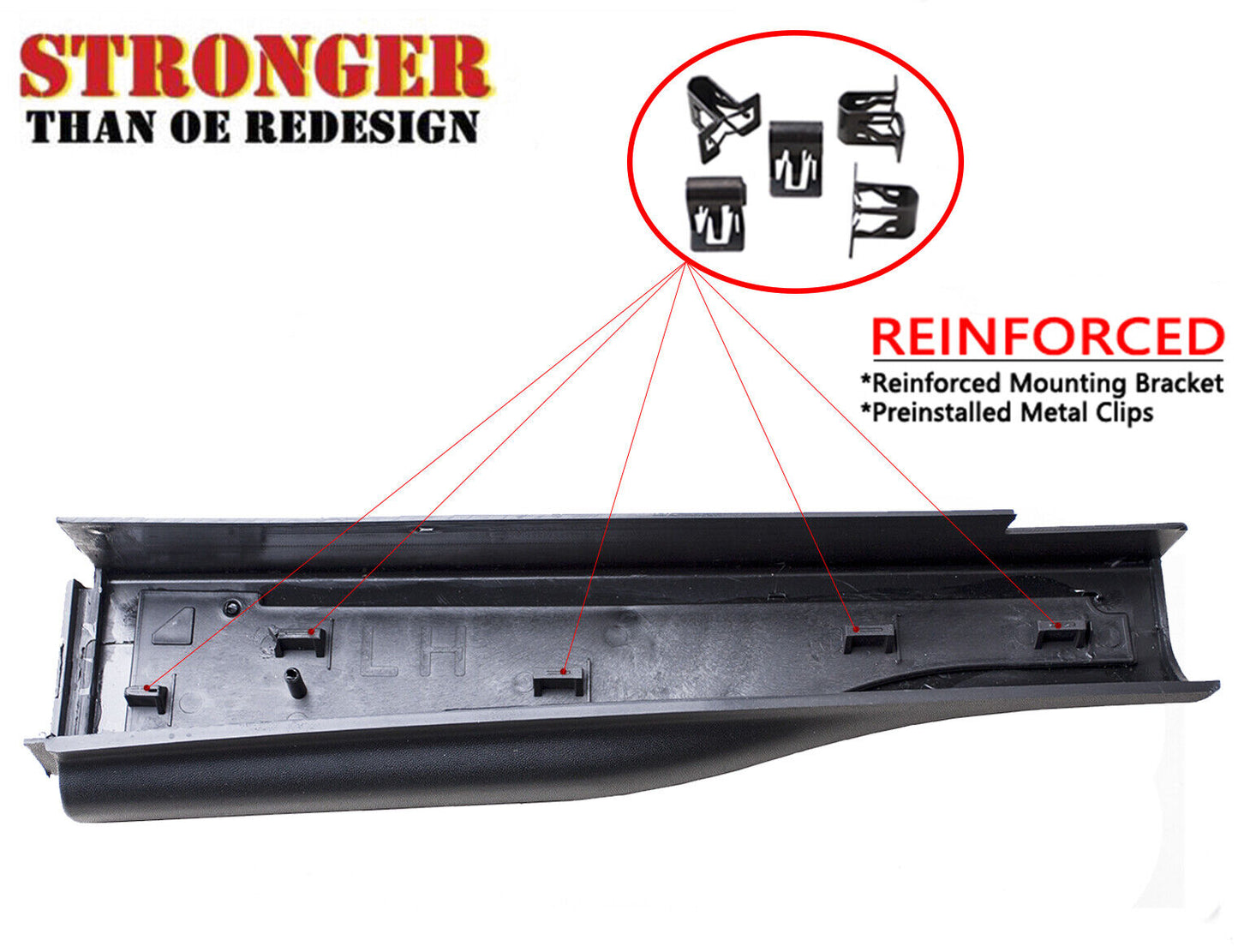 Left Right Pair Upgraded Flex Step Tailgate Molding Trim Cap For Ford Super Duty