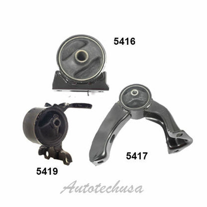 M796 Engine Motor & Trans Mount 3PCS For 09-11 Mitsubishi Lancer 2.4L for Manual