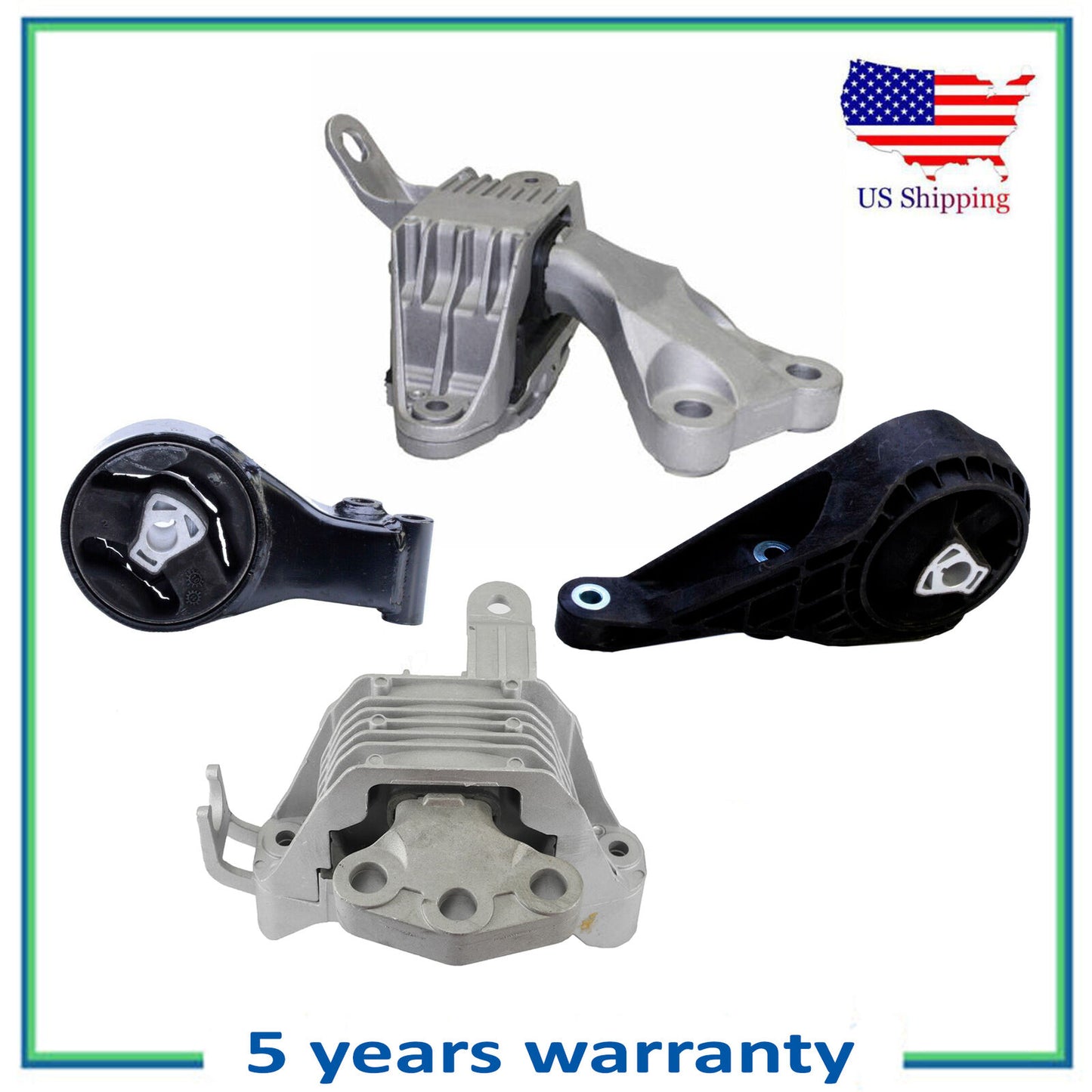 Set 4PCS Motore & Trans Montante per Auto per 2011-2015 Chevrolet Cruze 1.4L