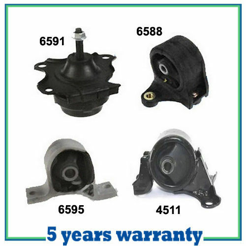 M163 Engine Motor & Trans Mount For 01-05 Honda Civic 1.7L Set 4 PCS w/Auto