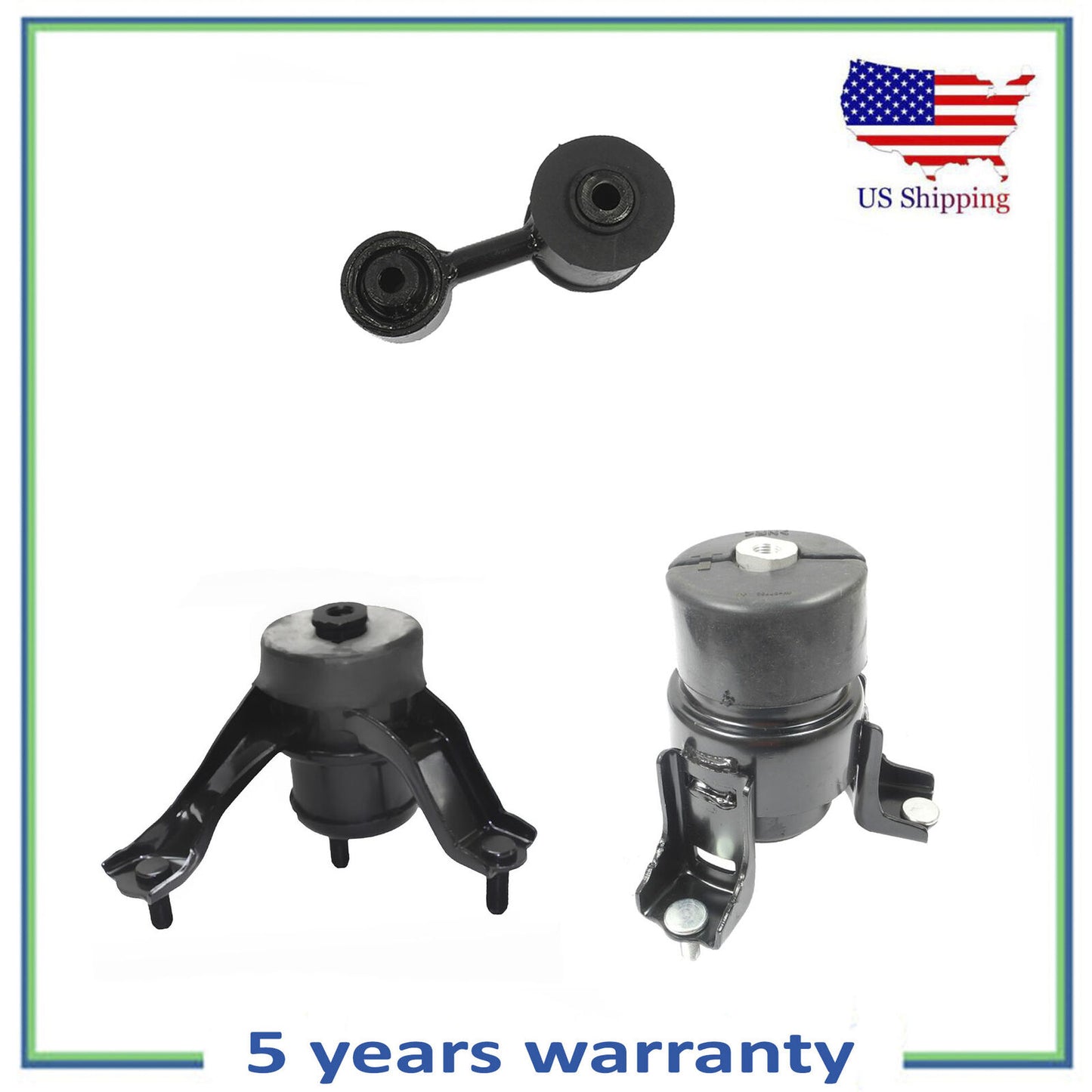 3PCS Japan Built Front, Torq Strut RR & Manual Trans Mount For 02-06 Camry 2.4L