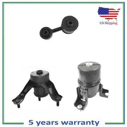 3PCS Japan Built Front, Torq Strut RR & Manual Trans Mount For 02-06 Camry 2.4L