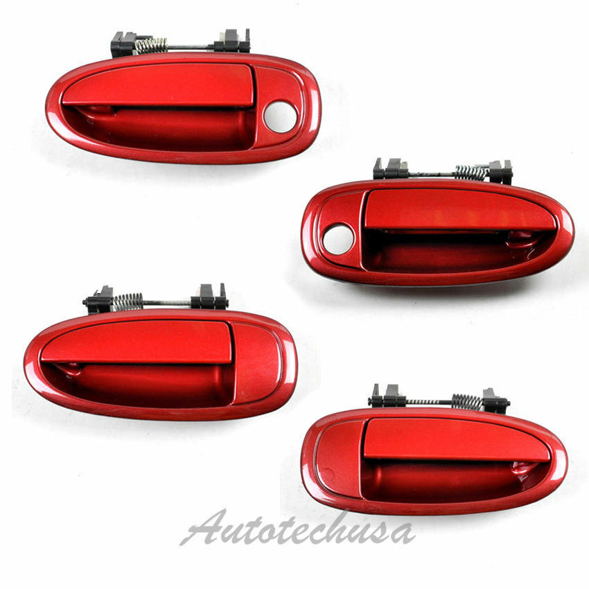 1995-1999 Outside Door Handle For Toyota Avalon Set 4 SUNFIRE RED 3K4 DS458