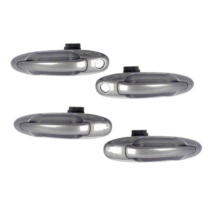 Set 4 PCS Outside Door Handle For 1C7 Thunder Gray Metallic Toyota Tundra