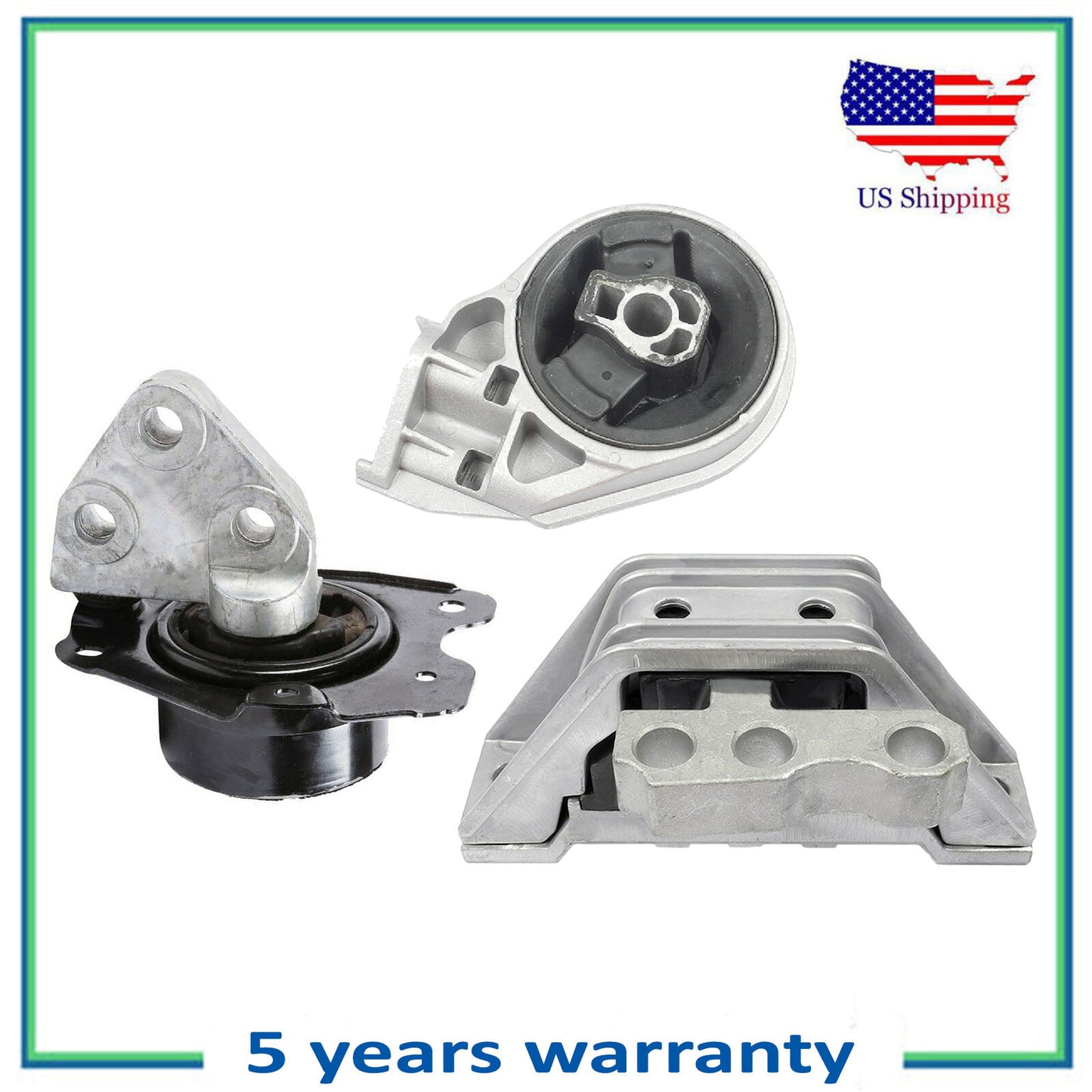 3PCS Motor & Manual Trans. Mount For Chevrolet Cobalt HHR Pontiac G5 Saturn Ion