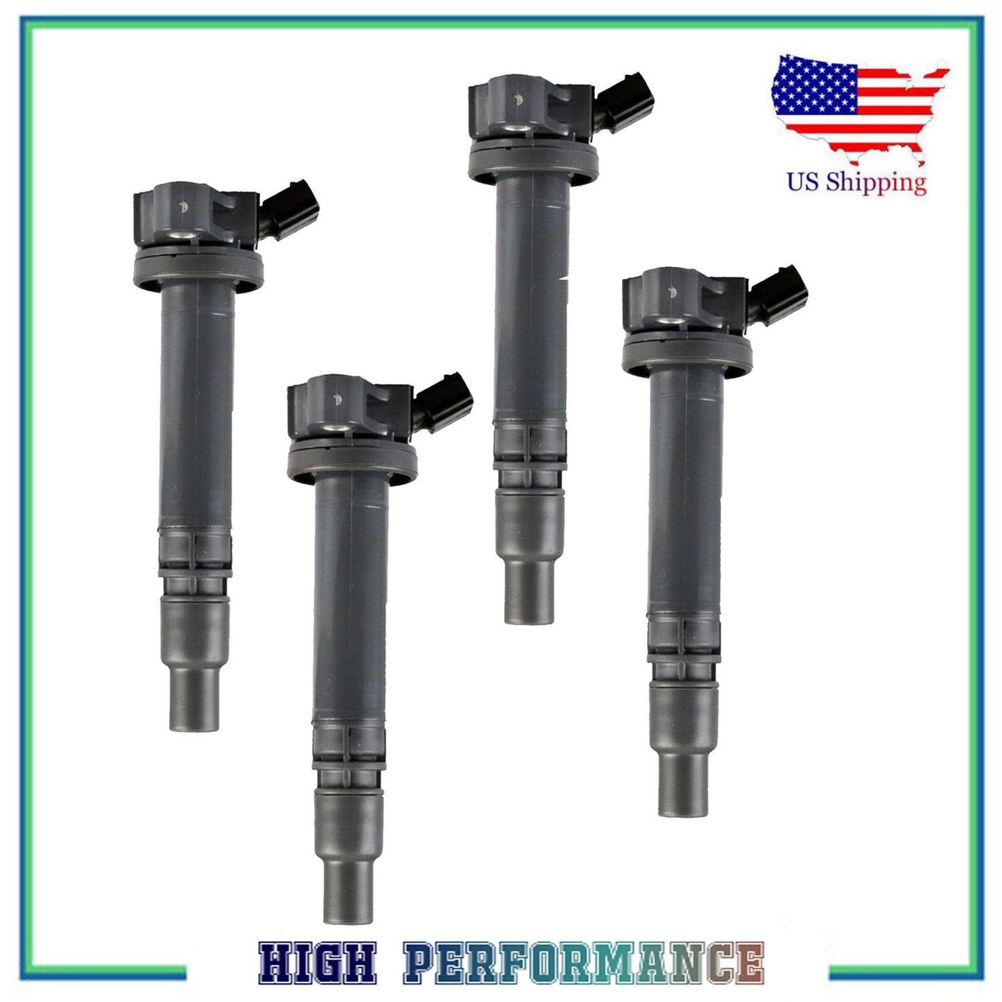 UF314 C1306 Ignition Coil For Set 4 PCS Pontiac Vibe Toyota Celica Corolla 1.8L