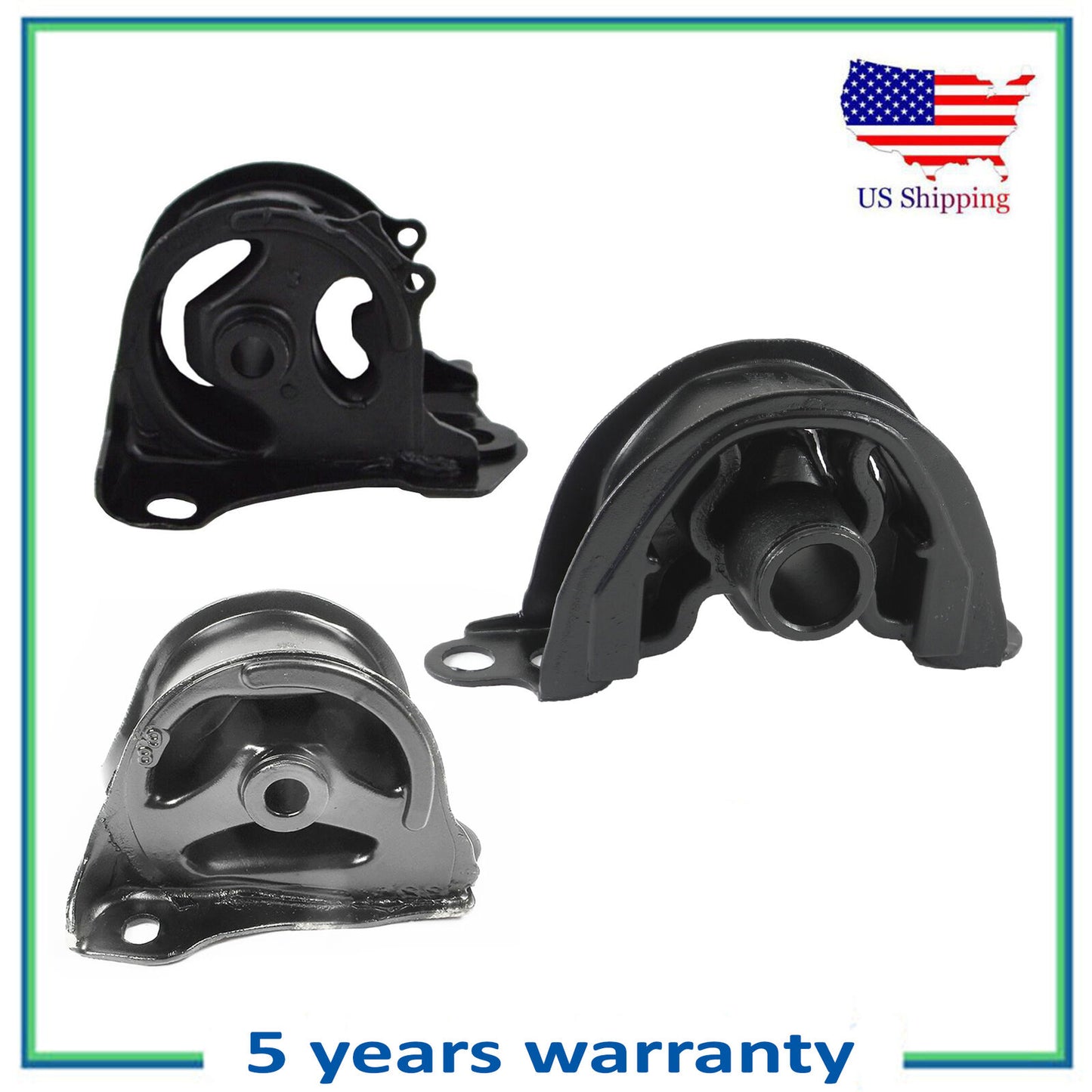 3PCS Motor & Transmisión Montaje Para 1999-2000 Honda Civic Si Frente &