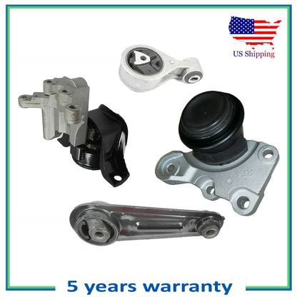 Set 4 PCS MotorKing Engine Motor Mount For 08-15 Nissan Rogue Select 2.5L FWD