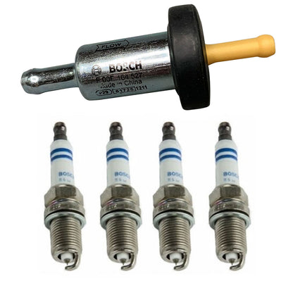 BOSCH Orig. Filtro Combustible Bujía Juego Para 1986-1987 Honda Prelude 2.0 Si