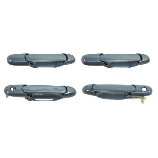 Set Di 4PCS Fuori Porta Manico Per 98-2003 Toyota Sienna Sailfin Blu Perla 8N7