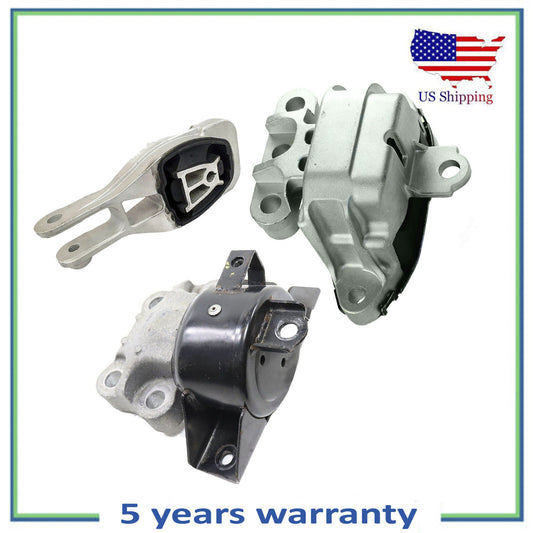 Set 3PCS Engine Motor & Auto Trans Mount For 2016-2017 Chevrolet Trax 1.4L FWD