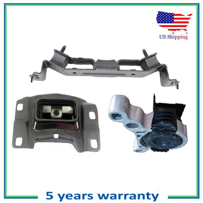 3PCS Engine Motor & Torque Strut & Trans Mount For 13-19 Ford Escape 1.5L 1.6L