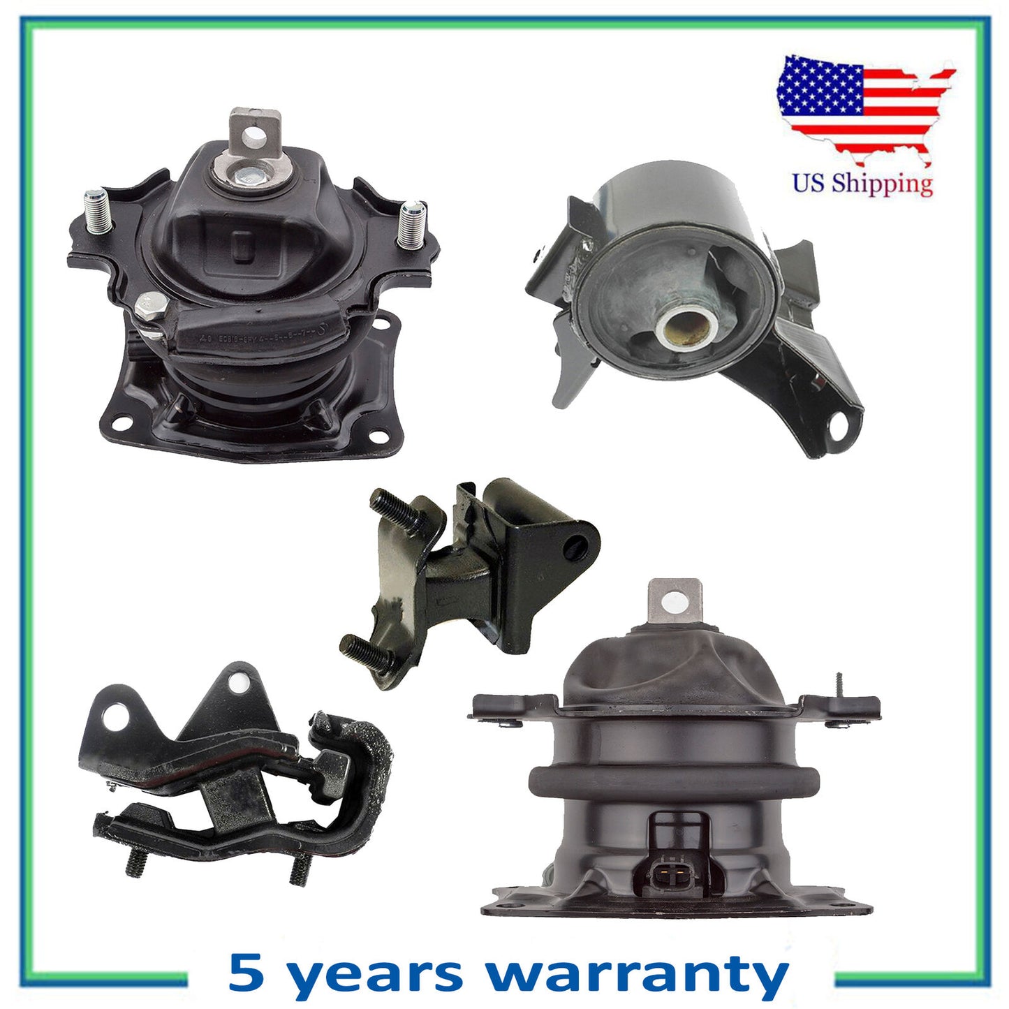 5PCS Juego i-Vtec Motor & Trans Montaje Auto Trans Para 2007 Honda Odyssey 3.5L