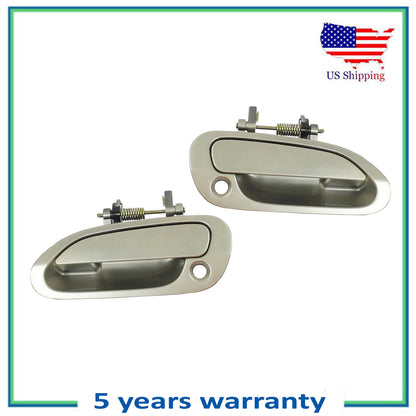 Front Pair Outside Door Handle For 98 Honda Accord YR508M Heather Mist Metallic