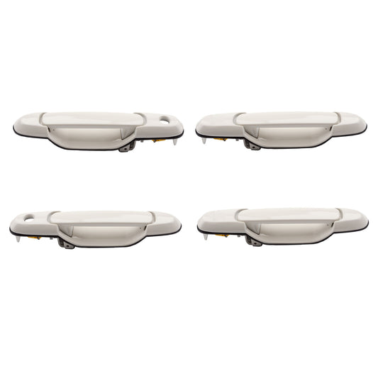 Set 4pcs Outside Exterior Door Handle For 98 99-03 Toyota Sienna Super White 040