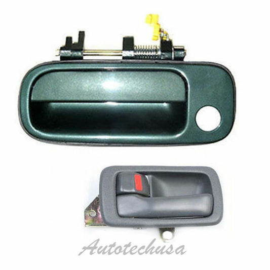 1992-1996 For Toyota Camry door handle Front L Outside GREEN 6P2 Interior GRAY L