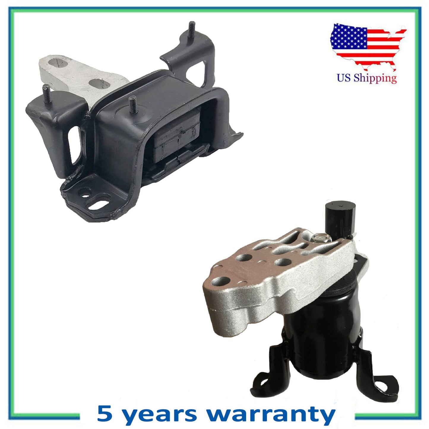 Set 2PCS MotorKing Motore & Trans. Montante Per 2014-2017 Ford Fiesta 1.0L L3