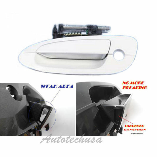 For NISSAN ALTIMA Outside Front Left QX3  White MotorKing Door Handle B3949