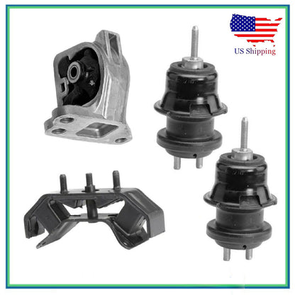 Set 4PCS Engine & Trans Mount MotorKing For 13-14 Subaru Legacy Outback 2.5L