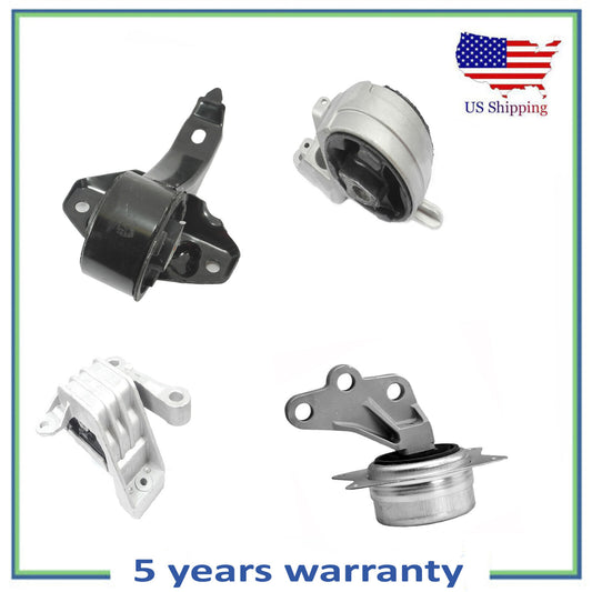 4 PCS Engine Motor & Transmission Mount for Automatic for 06-08 10 Pontiac G6