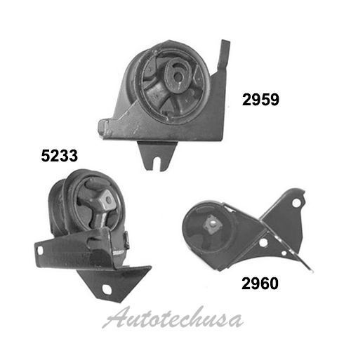 M831 Front Right Motor & Trans Mount 3PCS For 96-00 Dodge Grand Caravan 3.3 3.8L
