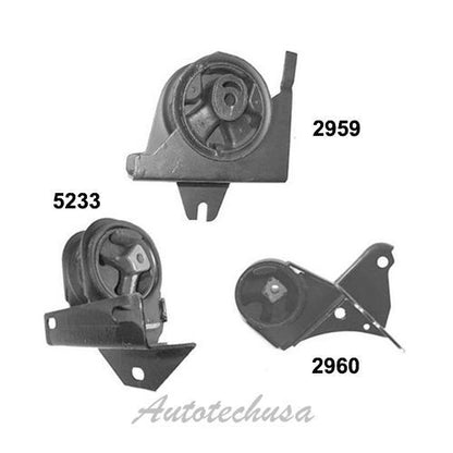 M831 Front Right Motor & Trans Mount 3PCS For 96-00 Dodge Grand Caravan 3.3 3.8L