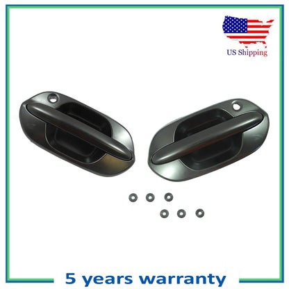 Front Pair Outside Door Handle 2PCS Set For 03-04 Honda Odyssey Texture Black