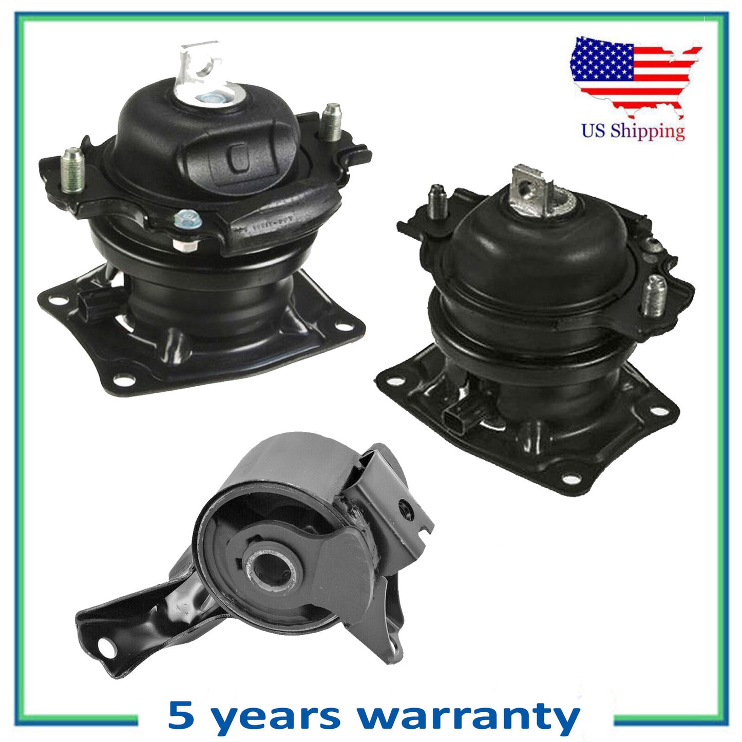 65027EL 4583EL 4551 Set 3PCS Engine Motor Mount For 06-08 Honda Pilot 3.5L FWD
