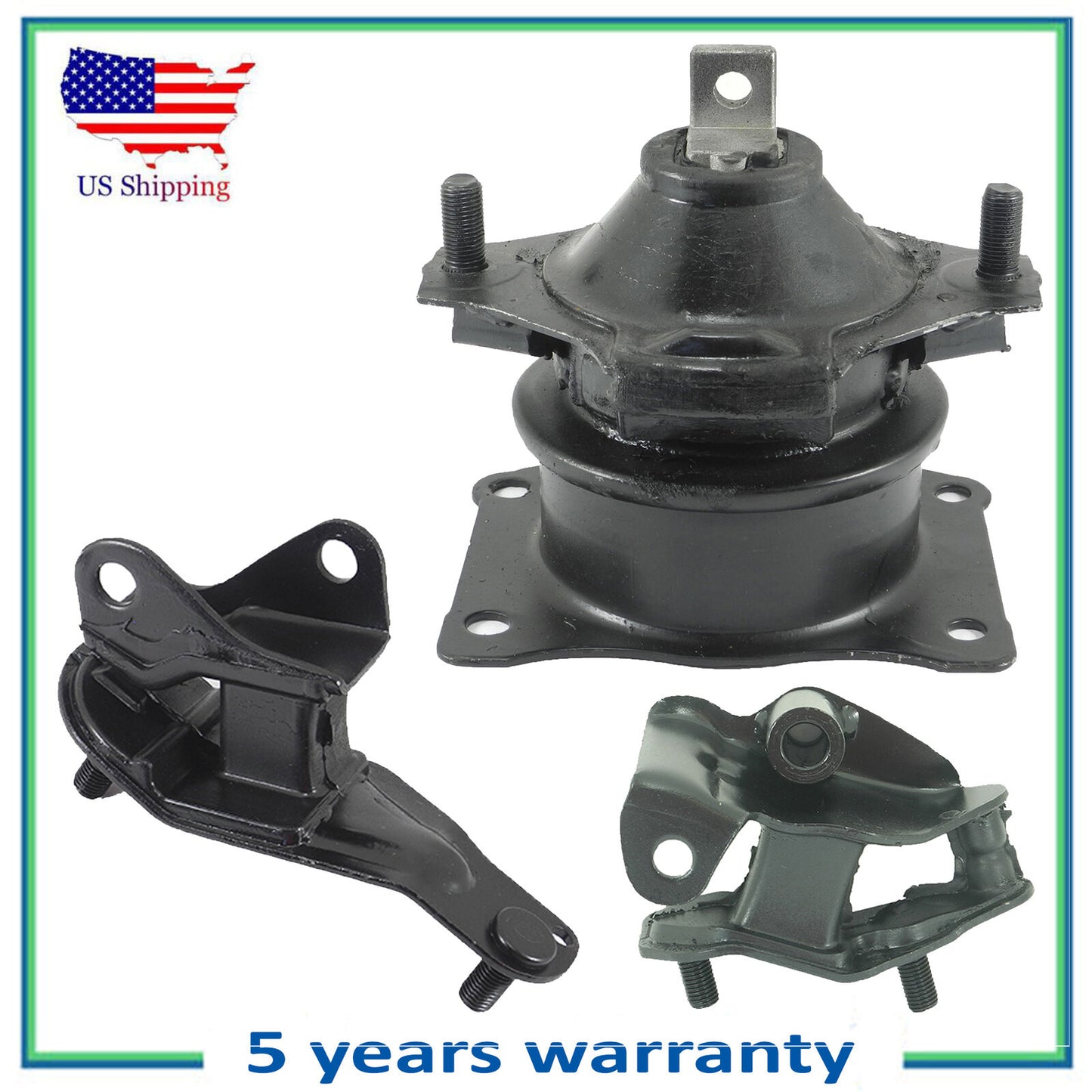 3PCS Set Engine & Trans Mount For 03-07 Honda Accord 3.0L Auto 4526 4510 4509