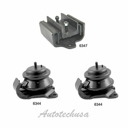 For 87-95 Nissan Pathfinder 3.0L 4WD Engine Trans Mount Set 3 M639 A6344 2 A6347